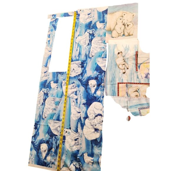 Polar Bear-Themed Cotton Fabric Quilt Squares Panel Bundle - Picture 3 of 16